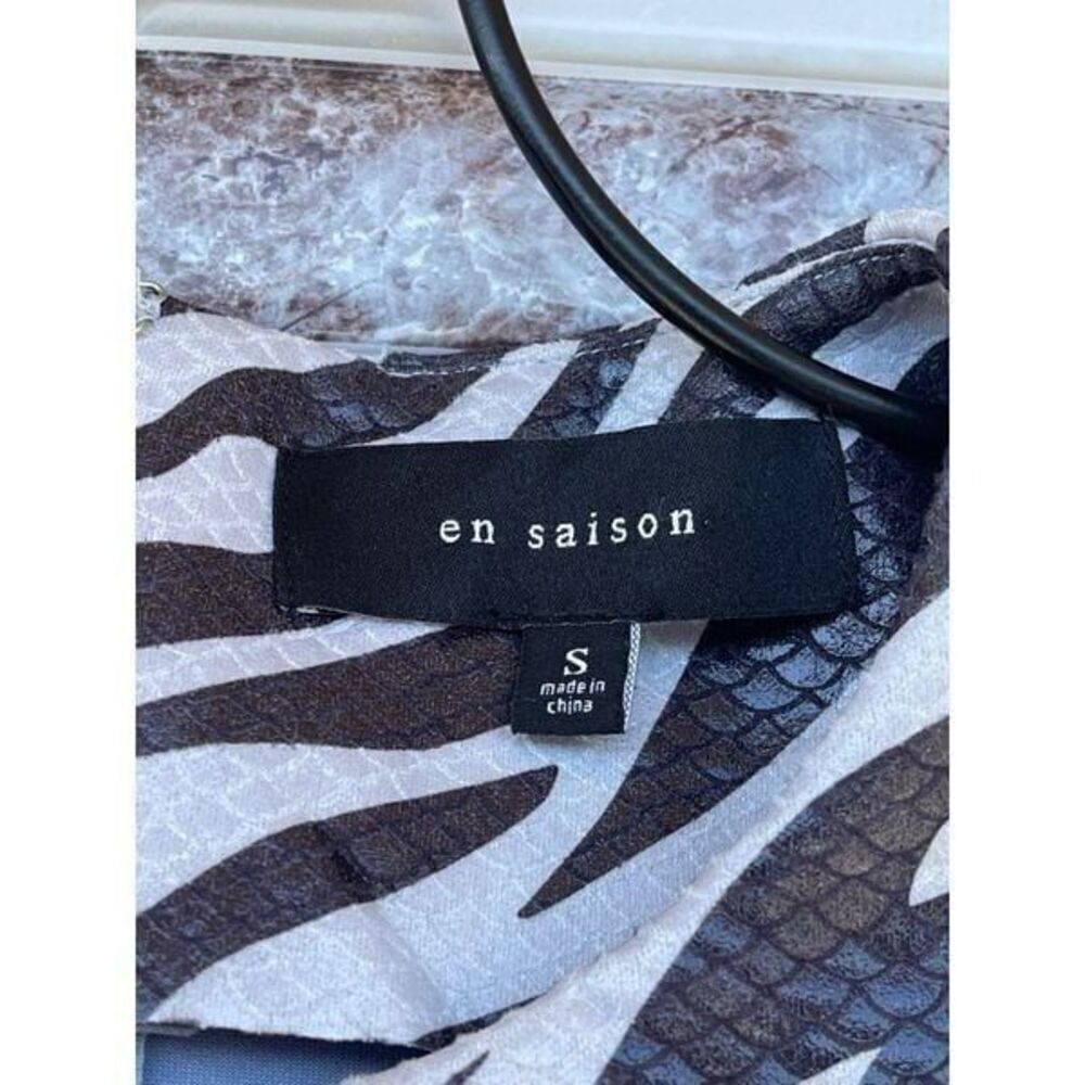 En Saison Zebra Print Mini Dress small - Picture 6 of 12